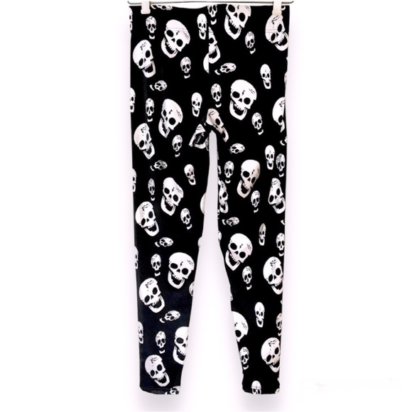 Journeys Leggings Skull Black and Metallic S - Picture 3 of 6
